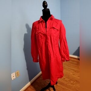 ♥️ NWOT Womens Long Sleeved Red Old Navy Medium Dress Casual Dressy Fun